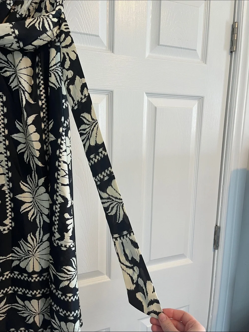 Primark Black & Cream Printed Midi Dress - Women's - Picture 3 of 8